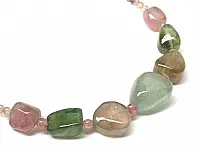 Tourmaline Multi Color Rock Necklace Tourmaline Multi Color Rock Necklace