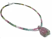 Tourmaline Fish Pendant Necklace Tourmaline Fish Pendant Necklace