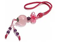 Faceted Rose Quartz Hanger Faceted Rose Quartz Hanger