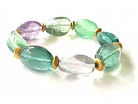 Fluorite with Gold Bracelet Fluorite with Gold Bracelet