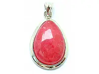 Rhodochrosite in Silver Teardrop Pendant Rhodochrosite in Silver Teardrop Pendant