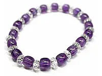 Amethyst and Clear Quartz Beads Bracelet Amethyst and Clear Quartz Beads Bracelet