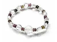 Clear Quartz Bracelet with Tourmaline Clear Quartz Bracelet with Tourmaline