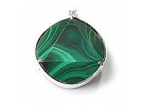 Malachite in Silver Pendant Malachite in Silver Pendant