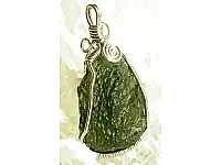 Moldavite in Silver Pendant Moldavite in Silver Pendant