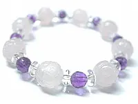 Rose Shape Rose Quartz Bead Bracelet Rose Shape Rose Quartz Bead Bracelet