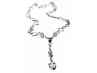 Kunzite, Purple Agate Chalcedony, Clear Quartz, Pearl Necklace Kunzite, Purple Agate Chalcedony, Clear Quartz, Pearl Necklace