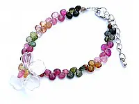Genuine Rainbow Tourmaline faceted bracelet Genuine Rainbow Tourmaline faceted bracelet