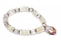 Moon Stone Kunzite beads Bracelet with faceted Ametrine pendant Moon Stone Kunzite beads Bracelet with faceted Ametrine pendant