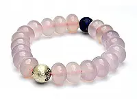 Purple chalcedony with Lapis and Silver Beads Bracelet Purple chalcedony with Lapis and Silver Beads Bracelet