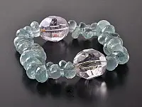 Genuine Aquamarine AAA faceted briolette with Kunzite bracelet Genuine Aquamarine AAA faceted briolette with Kunzite bracelet
