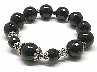Black Tourmaline and Silver Bracelet Black Tourmaline and Silver Bracelet