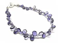 Iolite teardrop faceted Bracelet Iolite teardrop faceted Bracelet