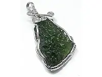 Moldavite in Silver Pendant Moldavite in Silver Pendant