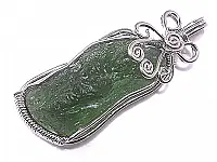 Moldavite in Silver Pendant Moldavite in Silver Pendant