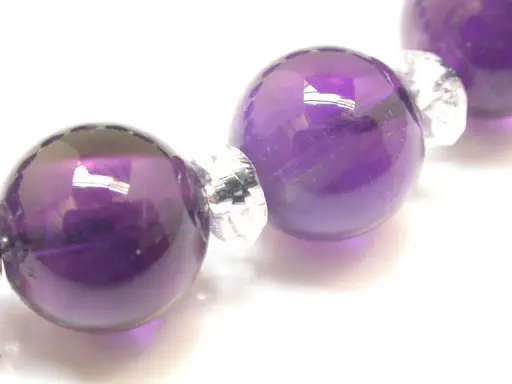 紫水晶白水晶手鍊