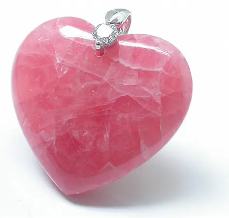 Rhodochrosite Pendant in Heart Shape