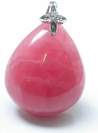 Rhodochrosite Teardrop Pendant