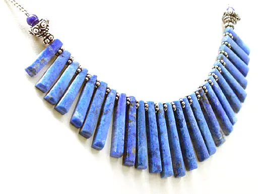 Lapis and Silver Pharaoh Necklace