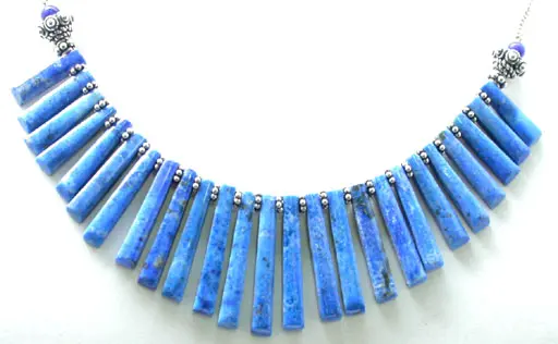 Lapis and Silver Pharaoh Necklace