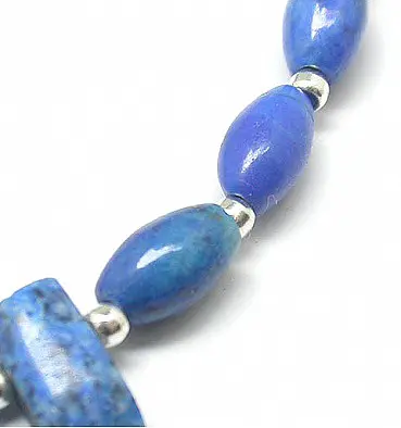 Lapis and Silver Pharaoh Bracelet