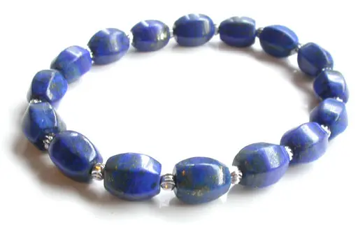 Lapis and Silver Nefertiti Bracelet