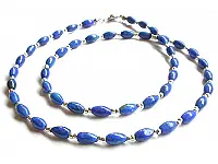 Lapis and Silver Nefertiti Necklace