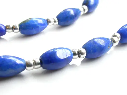 Lapis and Silver Nefertiti Necklace