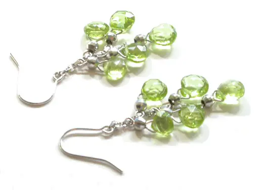 Peridot and 18K Gold Earrings