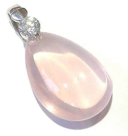 Rose Quartz Teardrop Pendant