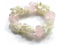 Rose Quartz and Shell Bracelet