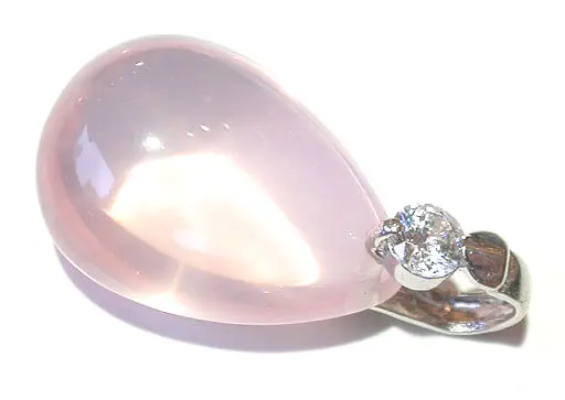 Rose Quartz Teardrop Pendant