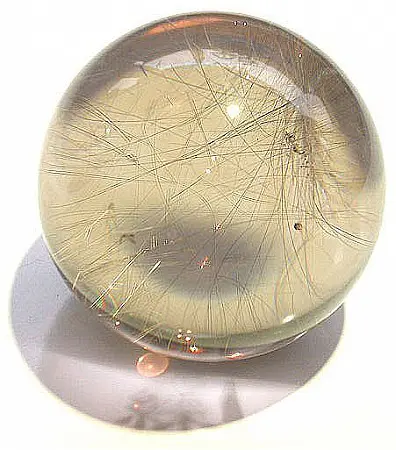 Rutilated Quartz Sphere