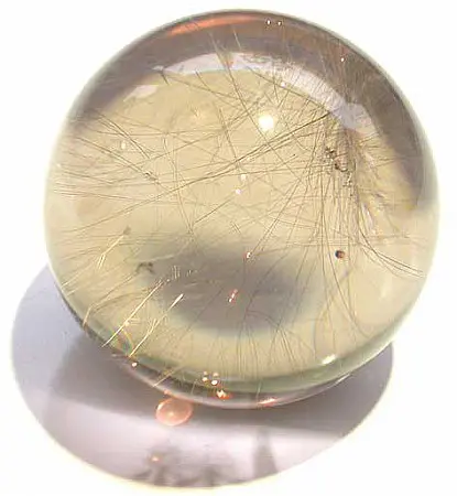 Rutilated Quartz Sphere