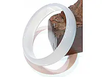 White Agate Slim Bangle Bracelet
