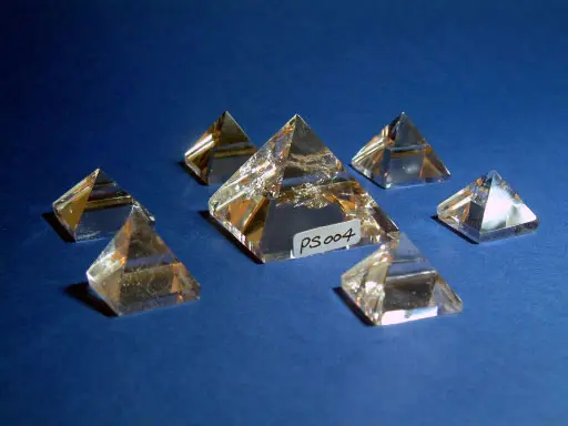 Clear Quartz Crystal Pyramids Set 2