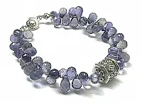 Iolite and Silver Bracelet