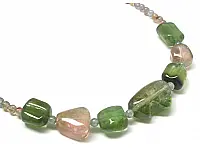 Tourmaline Multi Color Rock Necklace