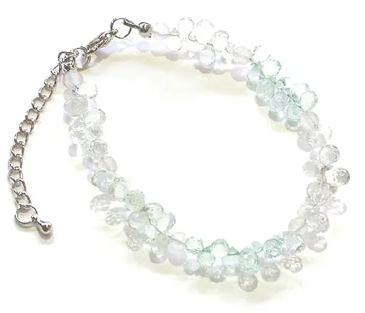 Aquamarine Faceted Teardrop Bracelet