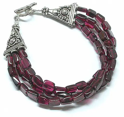 Garnet Maya Bracelet
