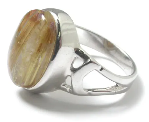 Rutilated Quartz Silver Ring