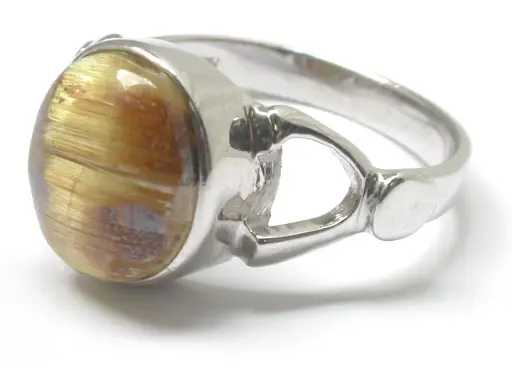 Rutilated Quartz Silver Ring