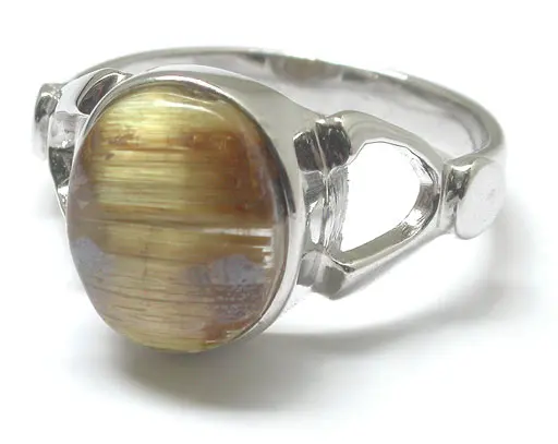 Rutilated Quartz Silver Ring