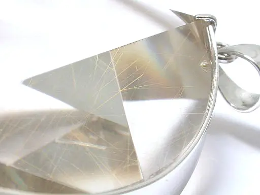 Rutilated Quartz Star of David Pendant