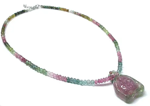 Tourmaline Fish Pendant Necklace