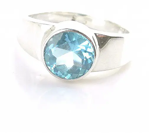 AquaMarine Silver Ring