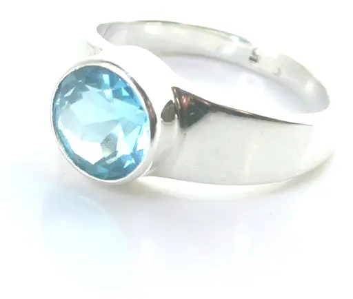 AquaMarine Silver Ring