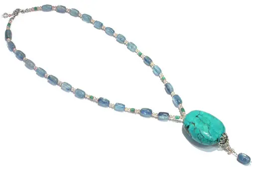 Turquoise and Blue Kyanite Necklace