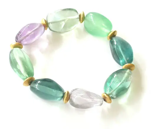 Fluorite with Gold Bracelet