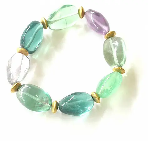 Fluorite with Gold Bracelet